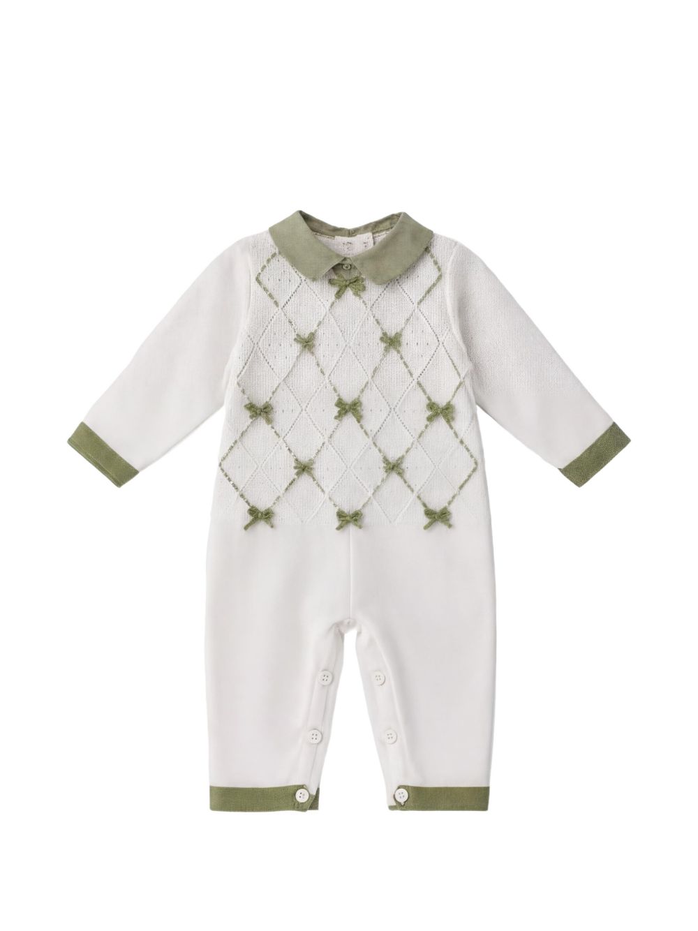 Tutina bianca/verde per neonata FF1683424470 1031 Colorichiari Kids 