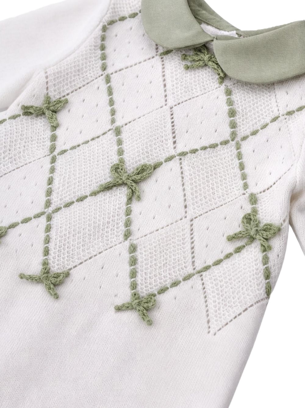 Tutina bianca/verde per neonata FF1683424470 1031 Colorichiari Kids 
