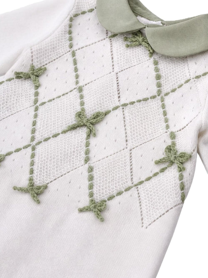 Tutina bianca/verde per neonata FF1683424470 1031 Colorichiari Kids 