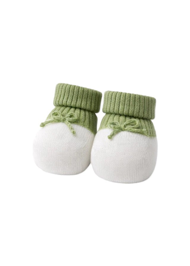 Babbucce bianche/verde per neonato FF7583414470 1031 Colorichiari Kids 