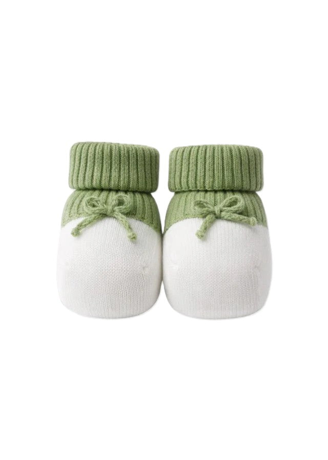 Babbucce bianche/verde per neonato FF7583414470 1031 Colorichiari Kids 