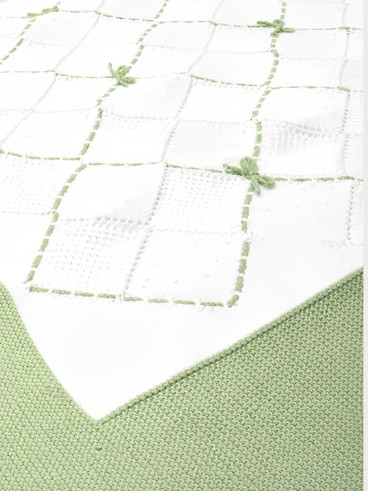 Coperta bianca/verde per neonato FF7783384470 1031 Colorichiari Kids 