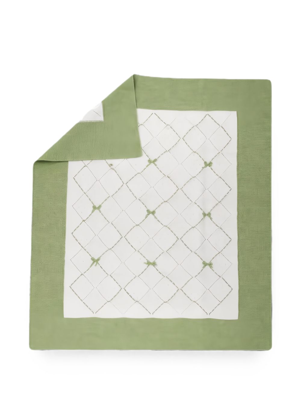 Coperta bianca/verde per neonato FF7783384470 1031 Colorichiari Kids 