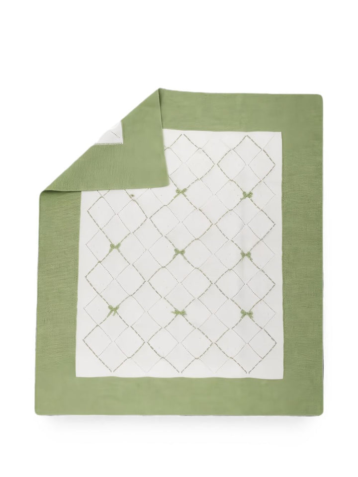 Coperta bianca/verde per neonato FF7783384470 1031 Colorichiari Kids 