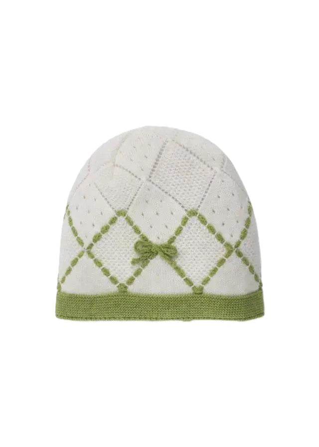 Cappello verde e bianco per neonato FF7883404470 1031 Colorichiari Kids 