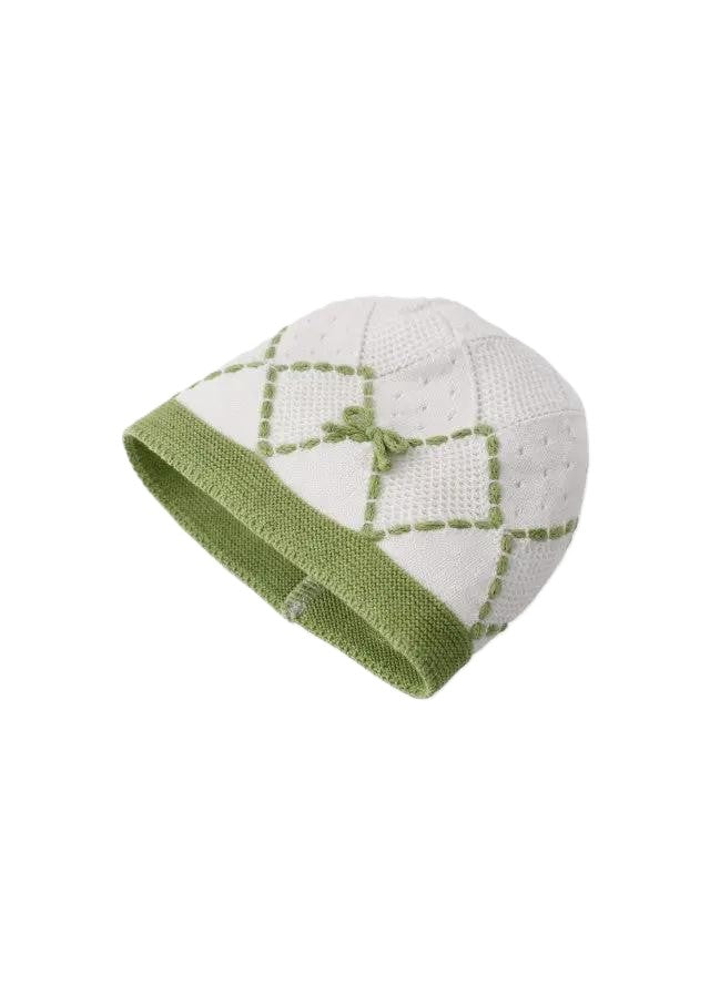 Cappello verde e bianco per neonato FF7883404470 1031 Colorichiari Kids 