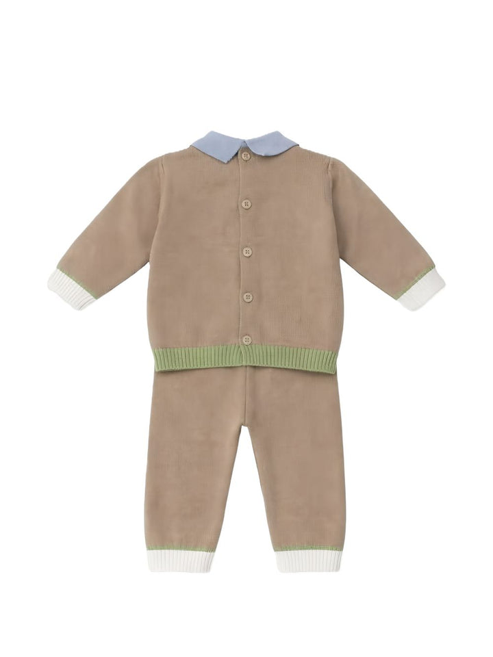 Completo marrone/bianco/verde per neonato MF2182704470 2750 Colorichiari Kids 