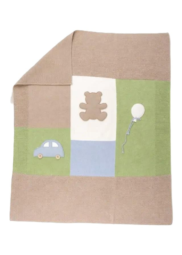 Coperta marrone/verde per neonato MF7782714470 2750 Colorichiari Kids 