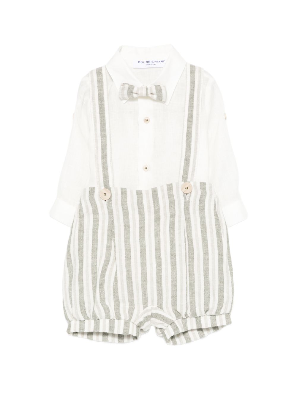Completo elegante bianco/verde per neonato MN3084104878 35 Colorichiari Kids 