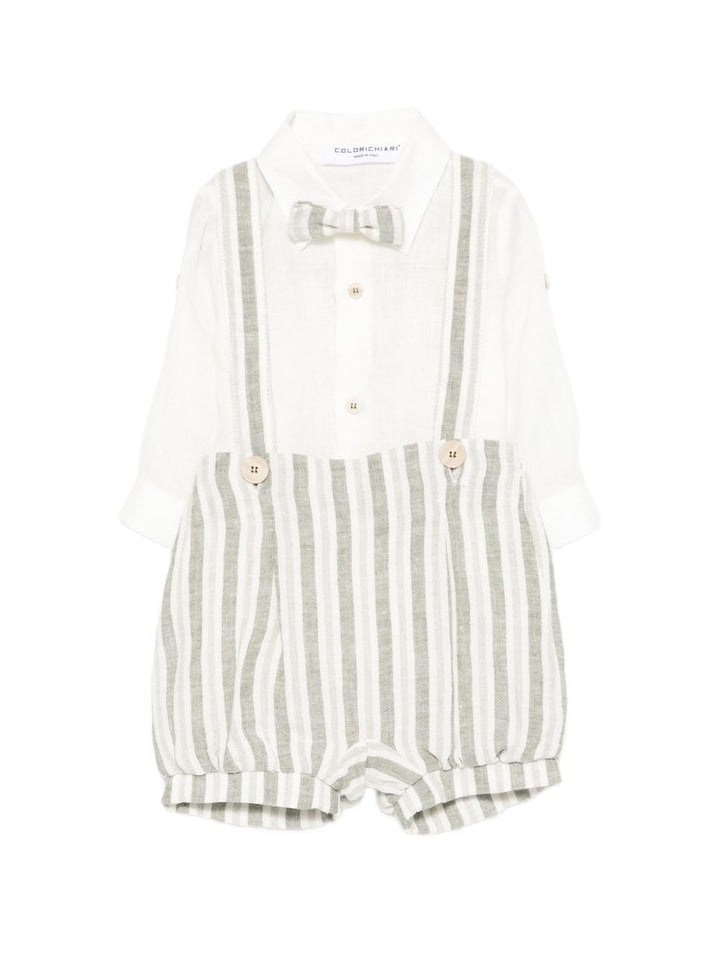 Completo elegante bianco/verde per neonato MN3084104878 35 Colorichiari Kids 