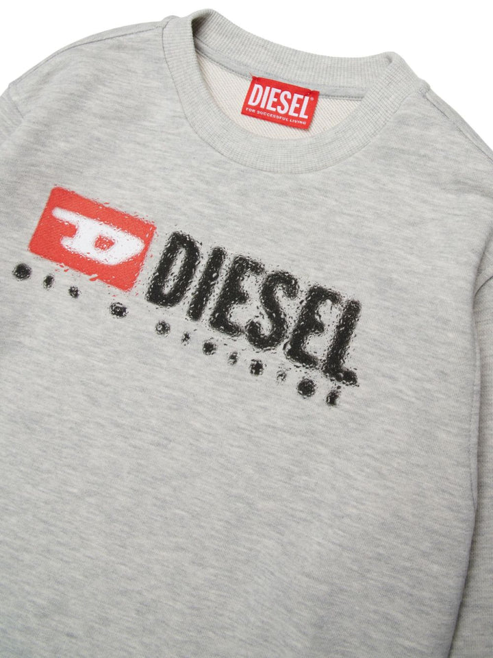 Felpa grigia per bambino J02483KYAZ3 K963 Diesel Kids 
