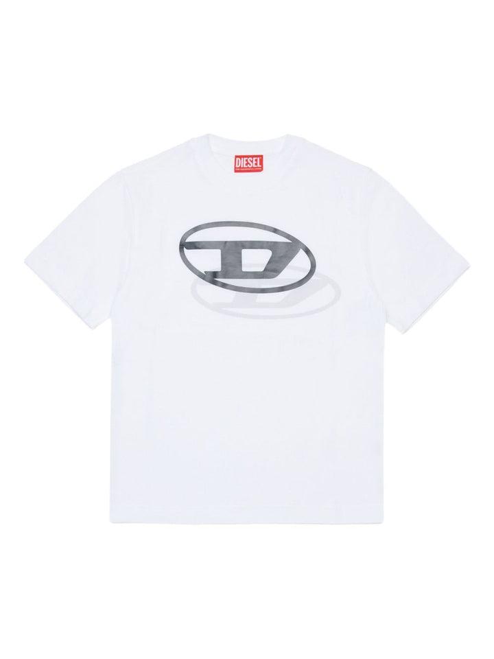 T-shirt bianco per bambino J0260100YI9 K100 Diesel Kids 