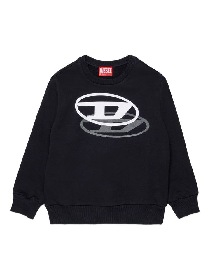 Felpa nera per bambino J02627KYAZ3 K900 Diesel Kids 