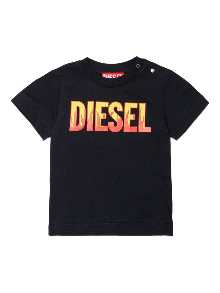 T-shirt nero per neonato K0075800YI9 K900 Diesel Kids 