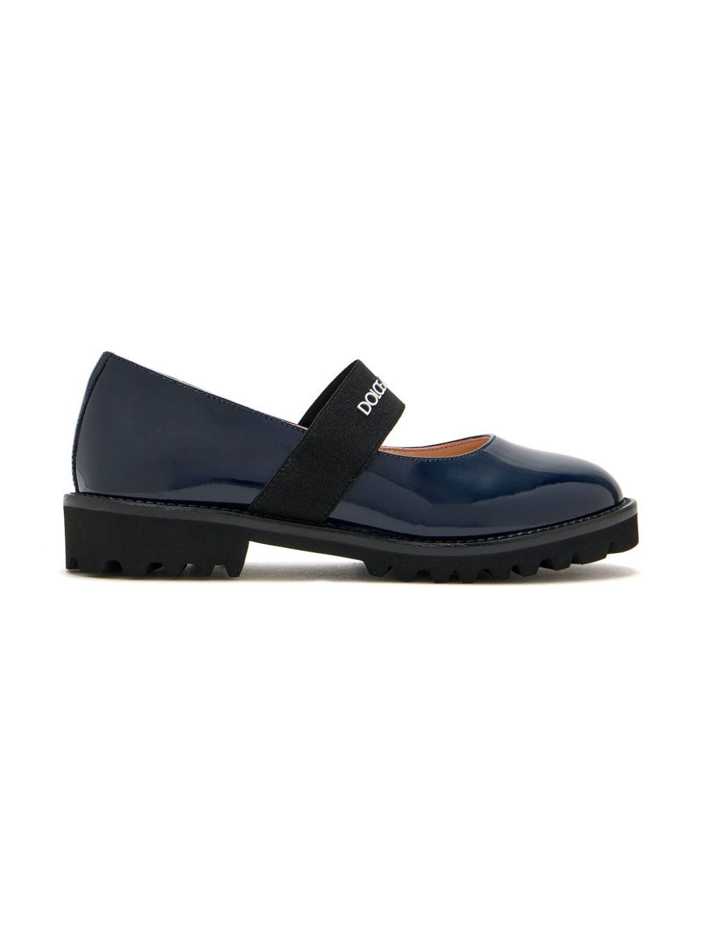 Sandali blu verniciato per bambina D11333A9135 89923 Dolce & Gabbana Kids 