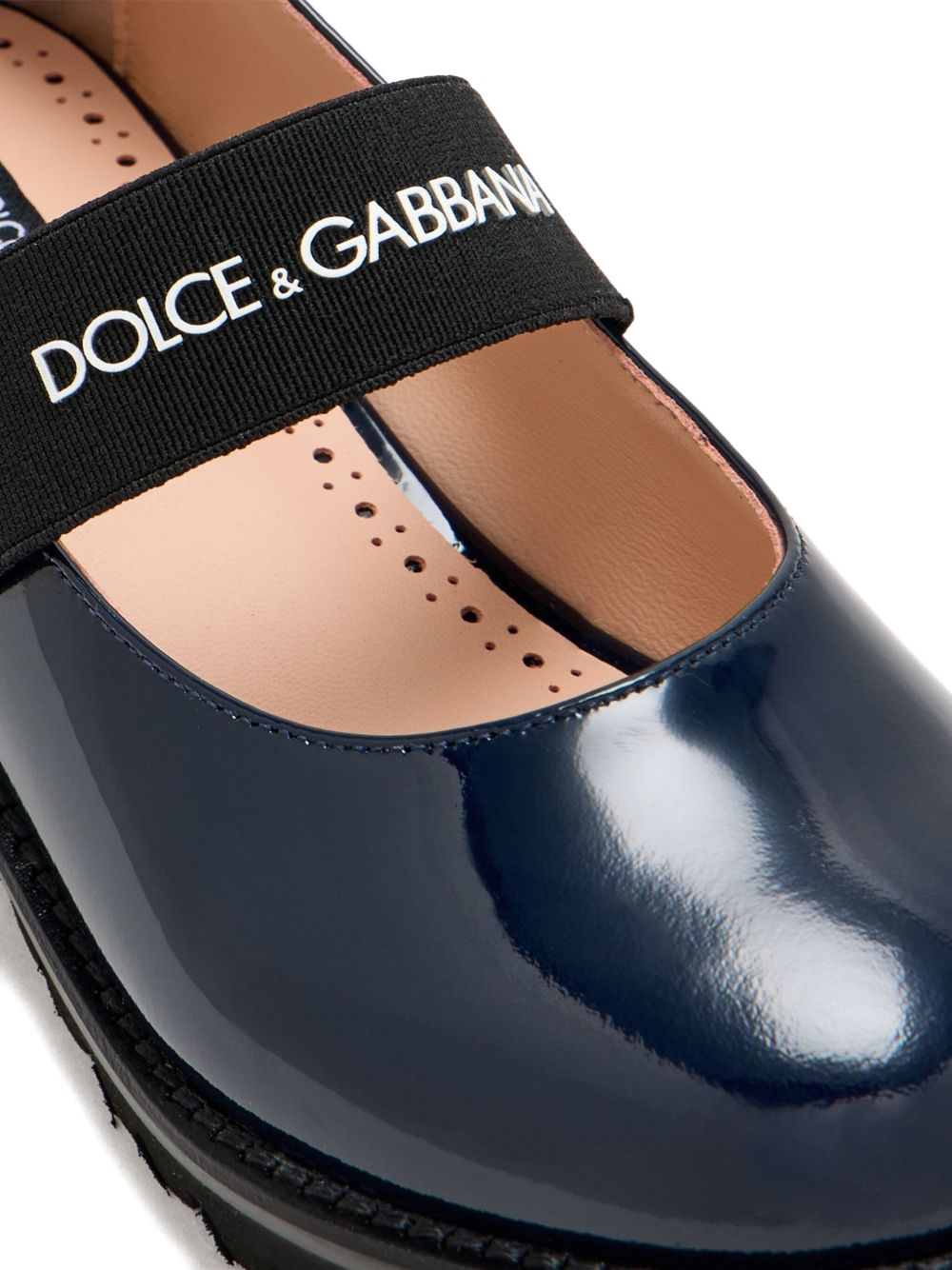 Sandali blu verniciato per bambina D11333A9135 89923 Dolce & Gabbana Kids 