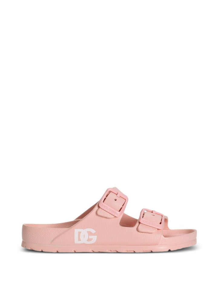 Ciabatte rosa per bambina DD0324A5103 80400 Dolce & Gabbana Kids 