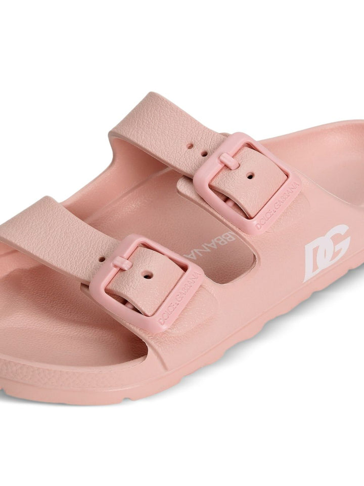 Ciabatte rosa per bambina DD0324A5103 80400 Dolce & Gabbana Kids 