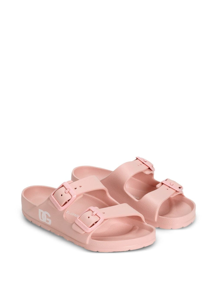 Ciabatte rosa per bambina DD0324A5103 80400 Dolce & Gabbana Kids 