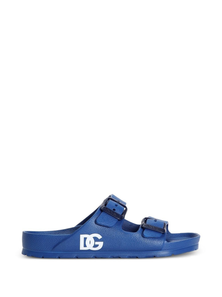 Ciabatte blu per bambino DD0324A5103 80622 Dolce & Gabbana Kids 