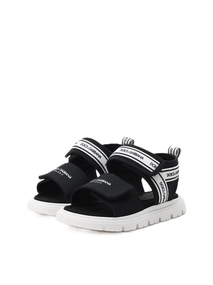 Sandali nere/bianche per bambino DL0082AS000 89690 Dolce & Gabbana Kids 