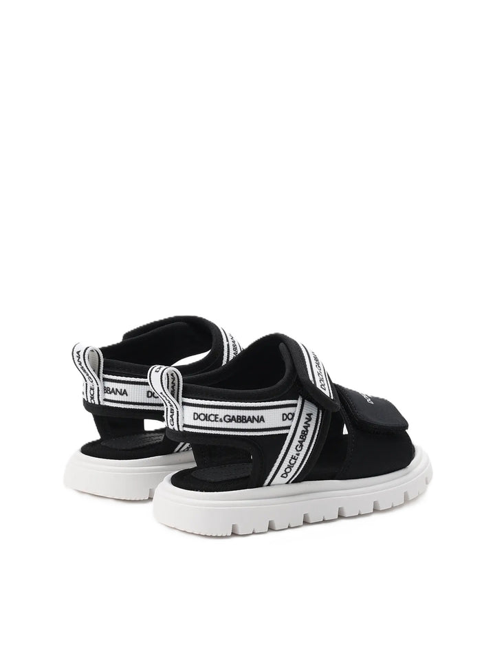 Sandali nere/bianche per bambino DL0082AS000 89690 Dolce & Gabbana Kids 