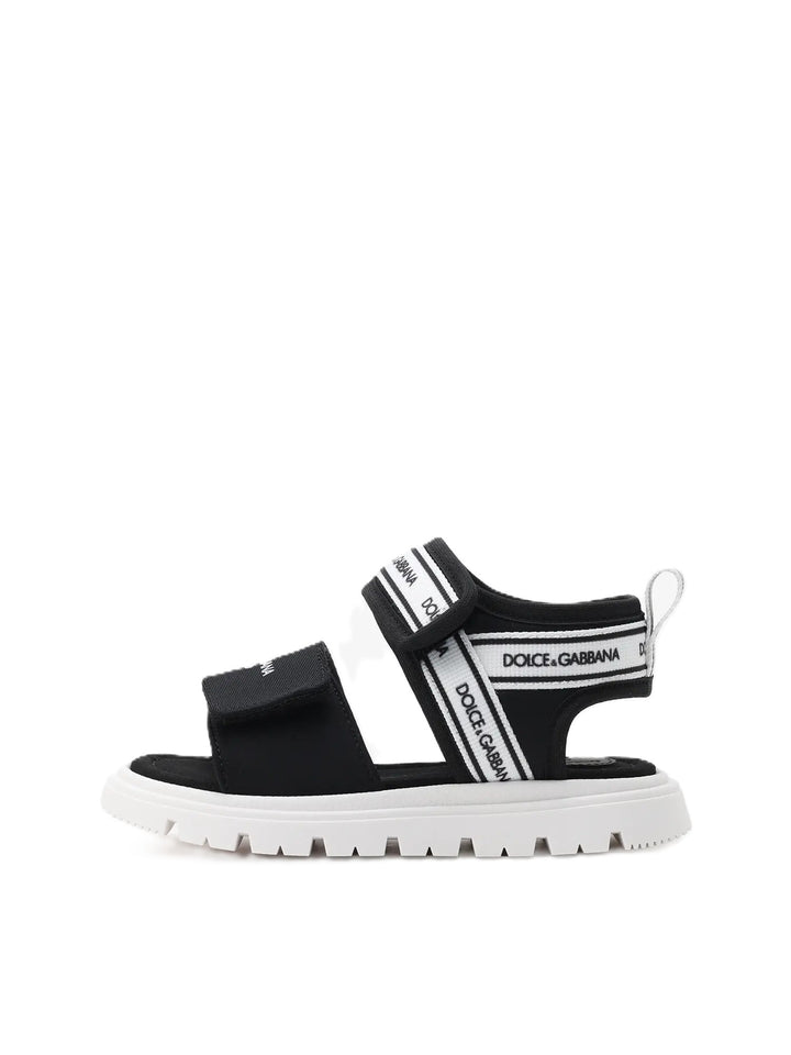 Sandali nere/bianche per bambino DL0082AS000 89690 Dolce & Gabbana Kids 