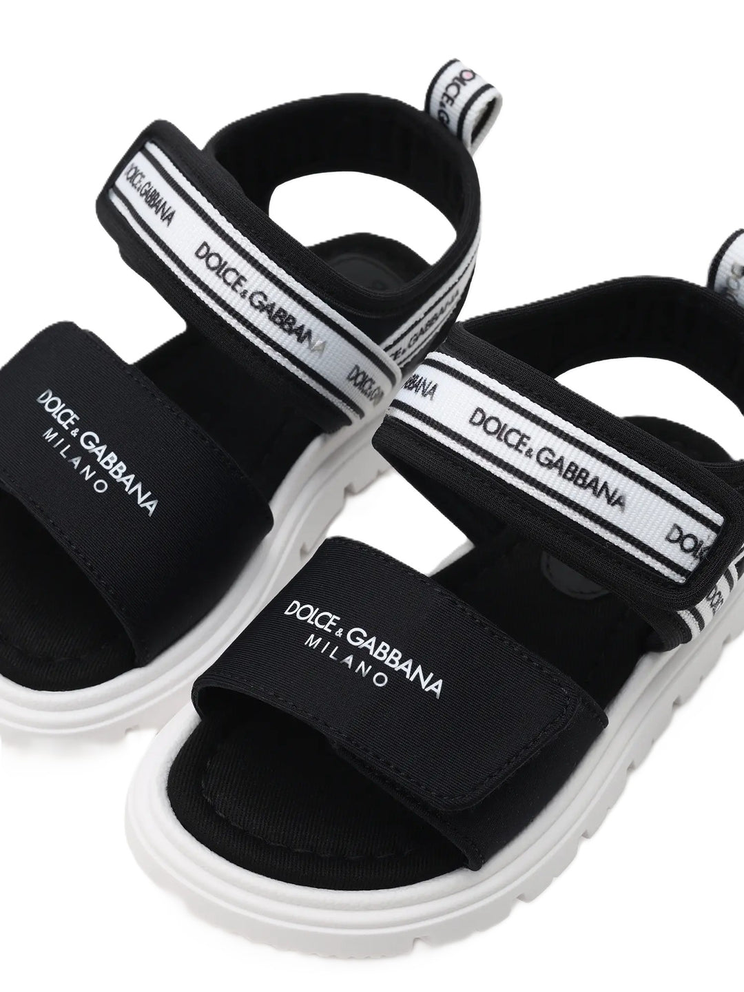 Sandali nere/bianche per bambino DL0082AS000 89690 Dolce & Gabbana Kids 