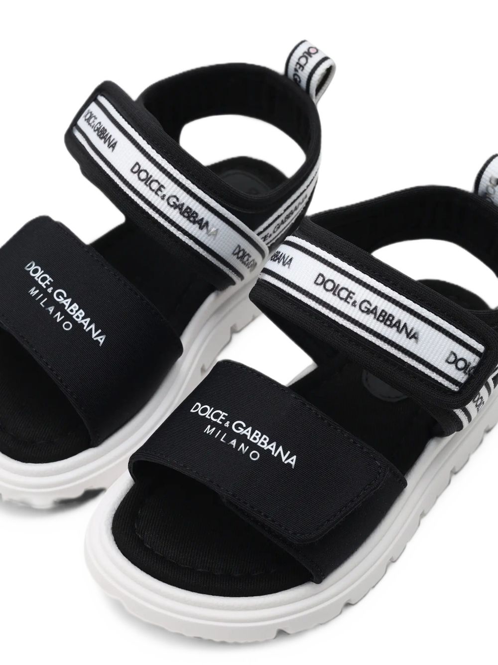 Sandali nere/bianche per bambino DL0082AS000 89690 Dolce & Gabbana Kids 