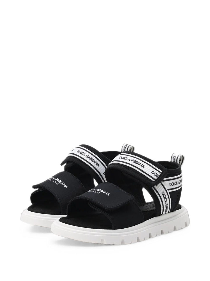Sandali nere/bianche per bambino DL0082AS000 89690 Dolce & Gabbana Kids 