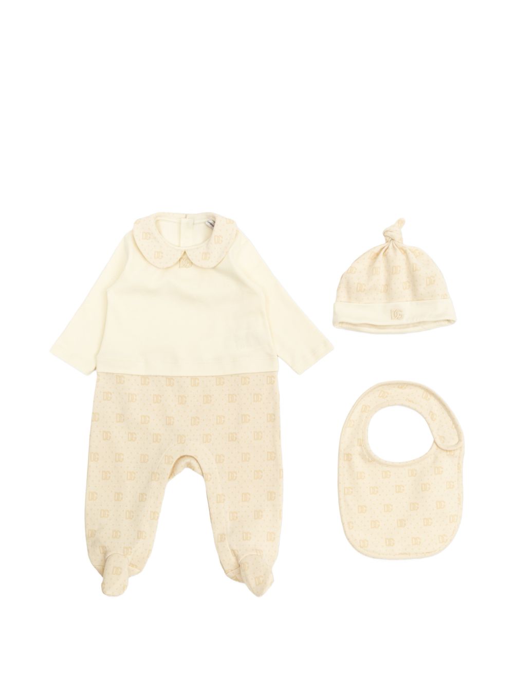 Tutina beige per neonato L1JOCAG7PST S9000 Dolce & Gabbana Kids 