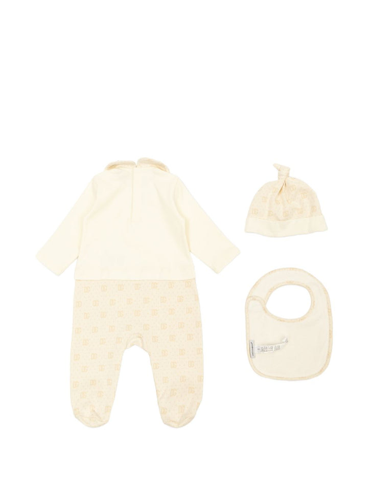 Tutina beige per neonato L1JOCAG7PST S9000 Dolce & Gabbana Kids 