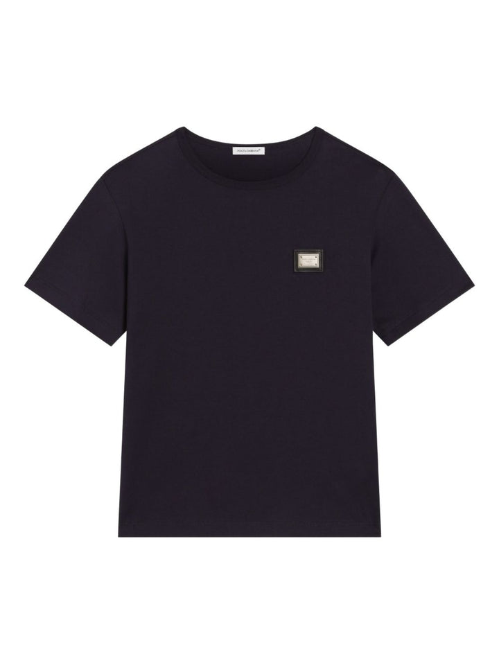 T-shirt blu scuro per bambino L4JT7TG7P1T B3681 Dolce & Gabbana Kids 