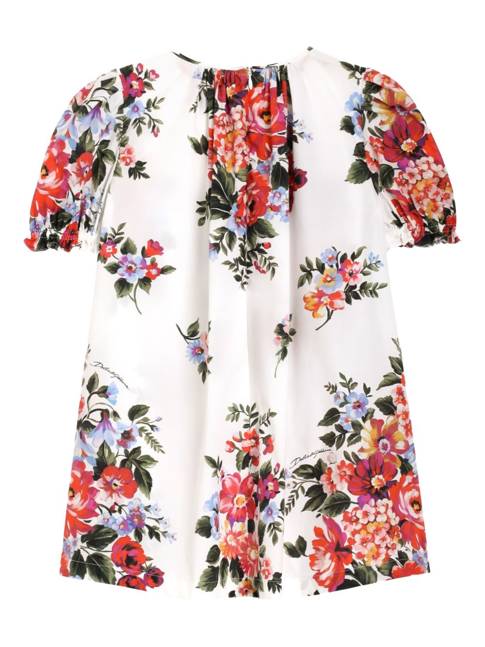 Abito bianco/rosso per neonata L54DQ3HS5UU HA5ZO Dolce & Gabbana Kids 