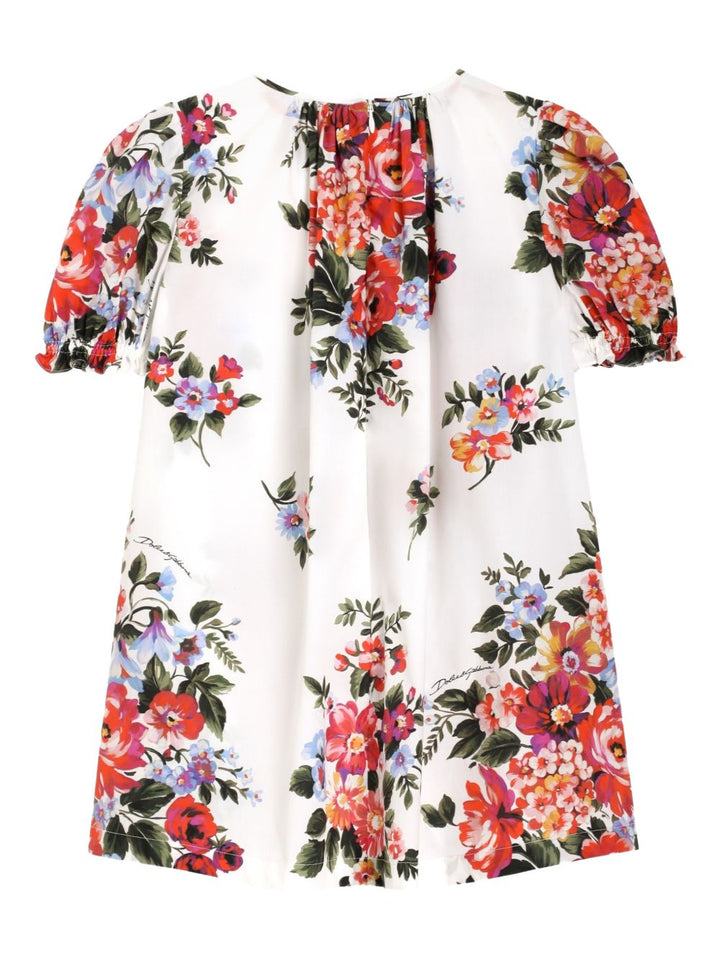 Abito bianco/rosso per neonata L54DQ3HS5UU HA5ZO Dolce & Gabbana Kids 