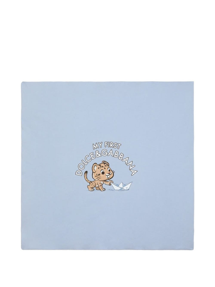 Coperta blu per neonato LNJA88G7PNK S9000 Dolce & Gabbana Kids 