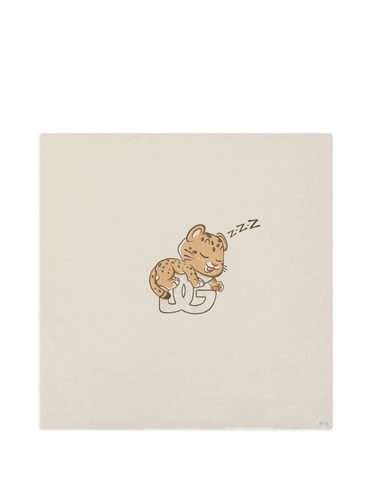 Coperta bianca/multicolore per neonato LNJA88G7PNL S9000 Dolce & Gabbana Kids 