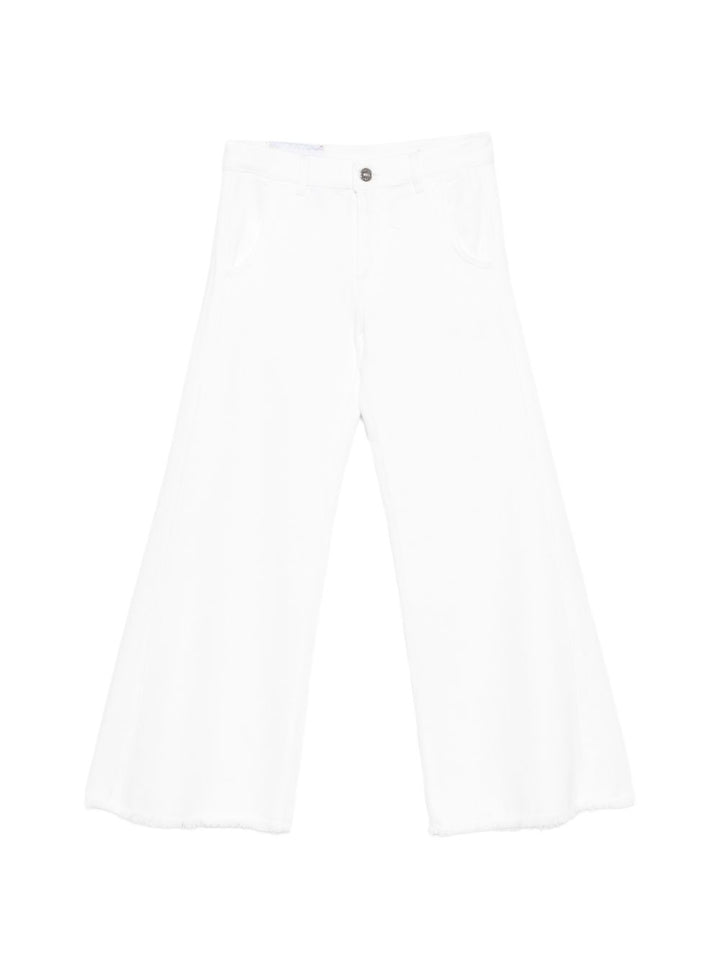 Pantalone bianco per bambina DFPA193CDF033 B000 Dondup Kids 