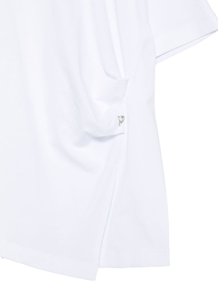 T-shirt bianca per bambina DFTS0330JE006 B000 Dondup Kids 
