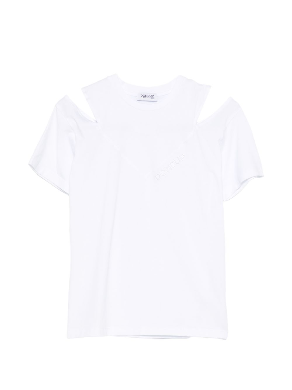 T-shirt bianca per bambina DFTS0360JE006 B000 Dondup Kids 