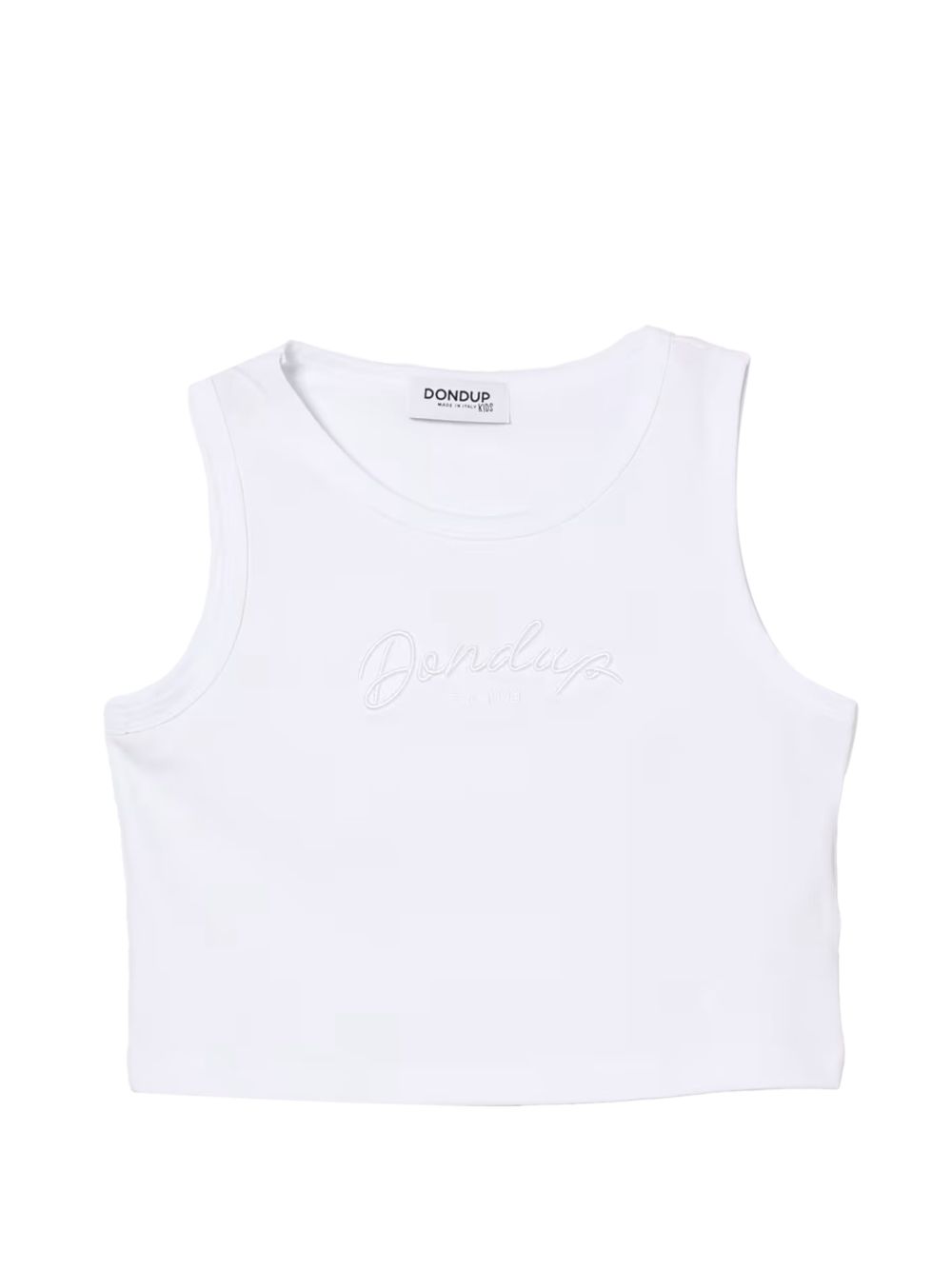 T-shirt bianca per bambina DFTS0370JE017 B000 Dondup Kids 