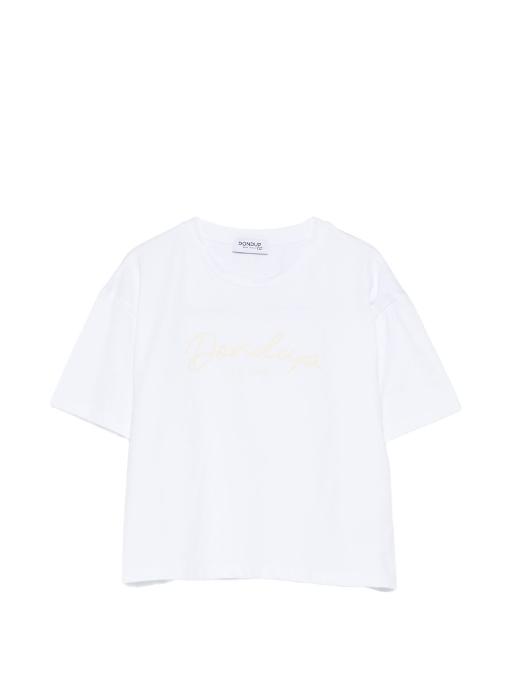 T-shirt bianca per bambina DFTS0390JE017 D144 Dondup Kids 