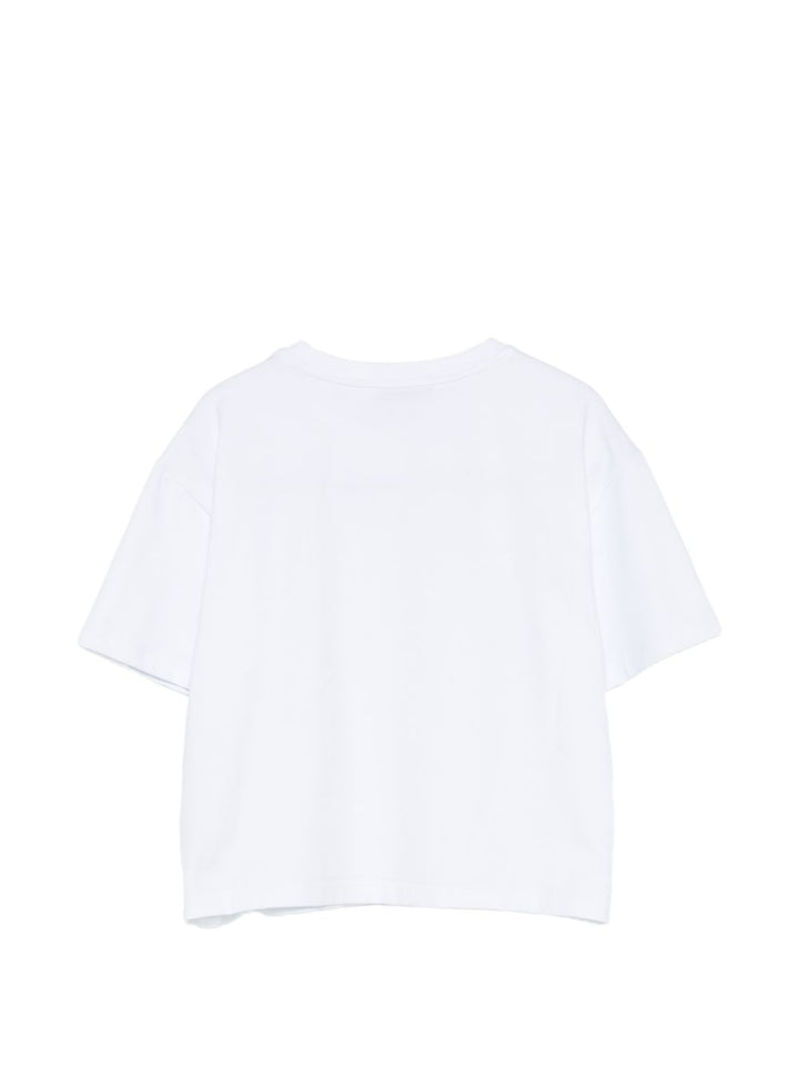 T-shirt bianca per bambina DFTS0390JE017 D144 Dondup Kids 