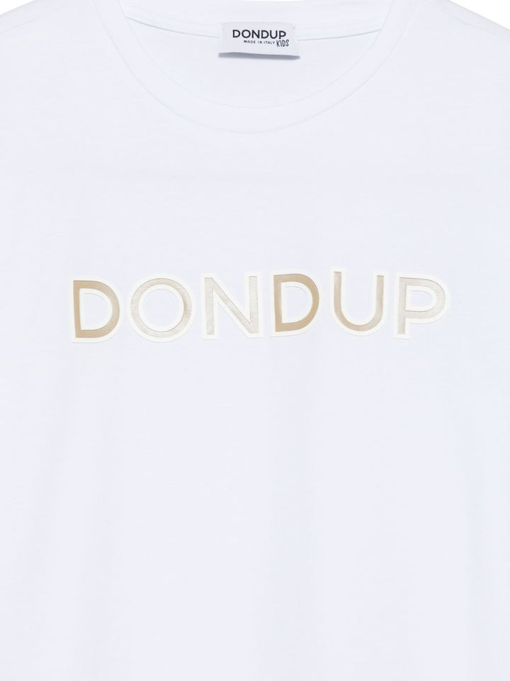 T-shirt bianco ottico DMTS0520JE017 B000 Dondup Kids 