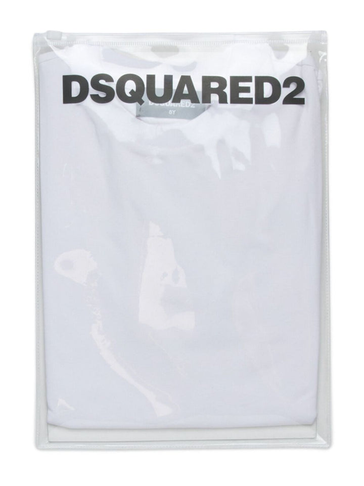 T-shirt bianca per bambino DQ2480D008J DQ100 Dsquared2 Kids 