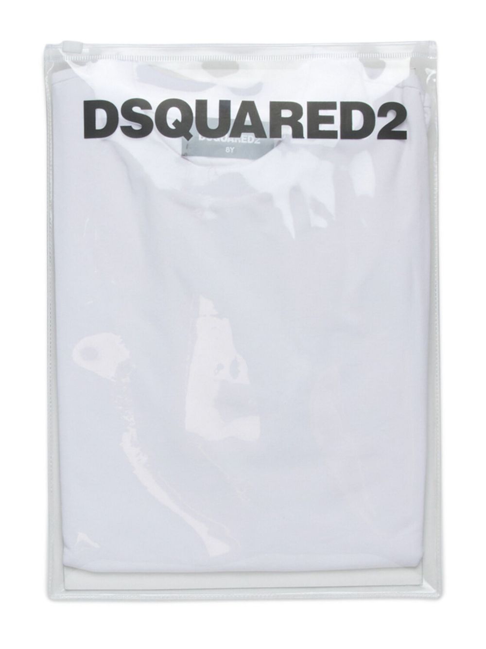 T-shirt bianca per bambino DQ2480D008J DQ100 Dsquared2 Kids 
