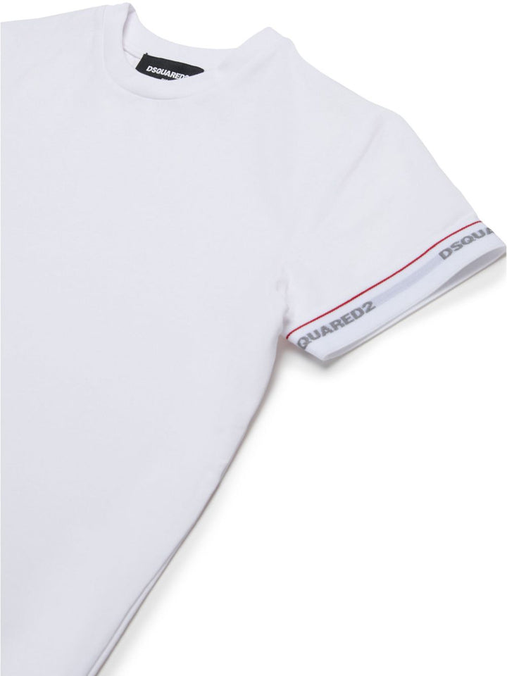 T-shirt bianca per bambino DQ2480D008J DQ100 Dsquared2 Kids 
