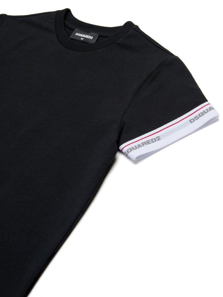 T-shirt nero per bambino DQ2480D008J DQ900 Dsquared2 Kids 