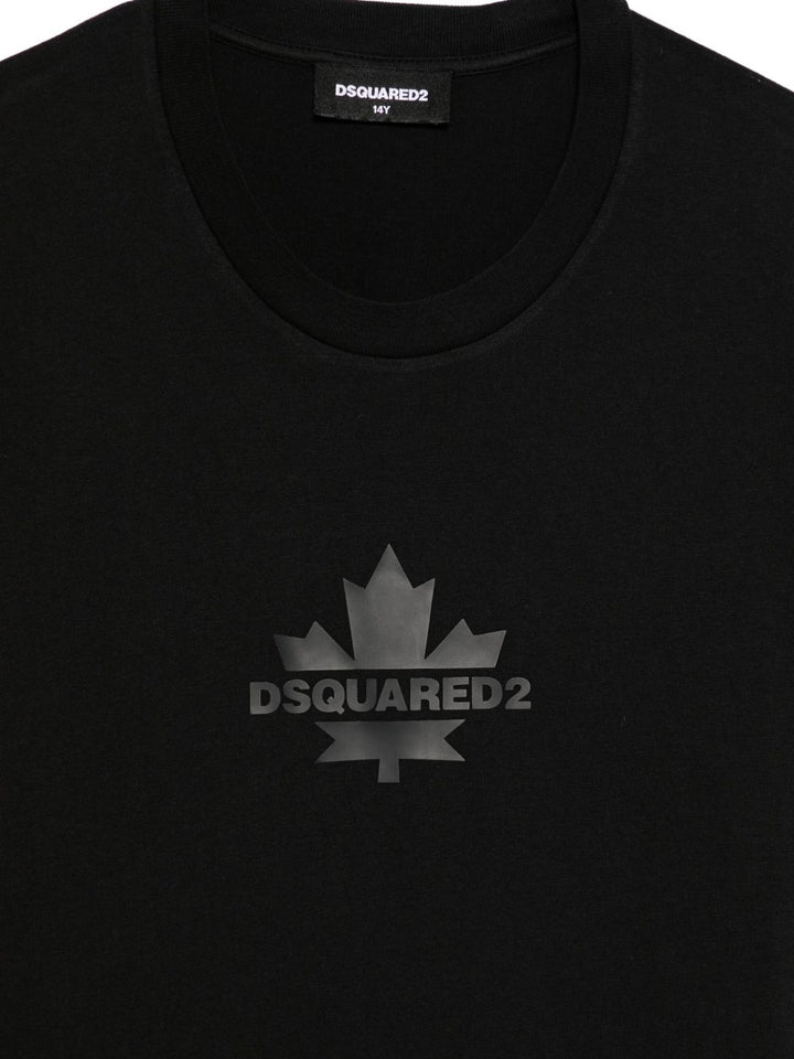 T-shirt nera per bambino DQ2743D0AC7 DQ900 Dsquared2 Kids 