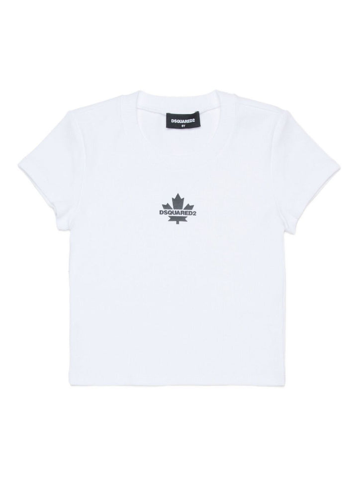T-shirt bianco per bambina DQ3160D0AGG DQ100 Dsquared2 Kids 